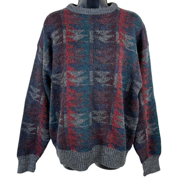 Vintage Knights Bridge Crewneck Wool Blend Dad Sweater - Picture 1 of 11